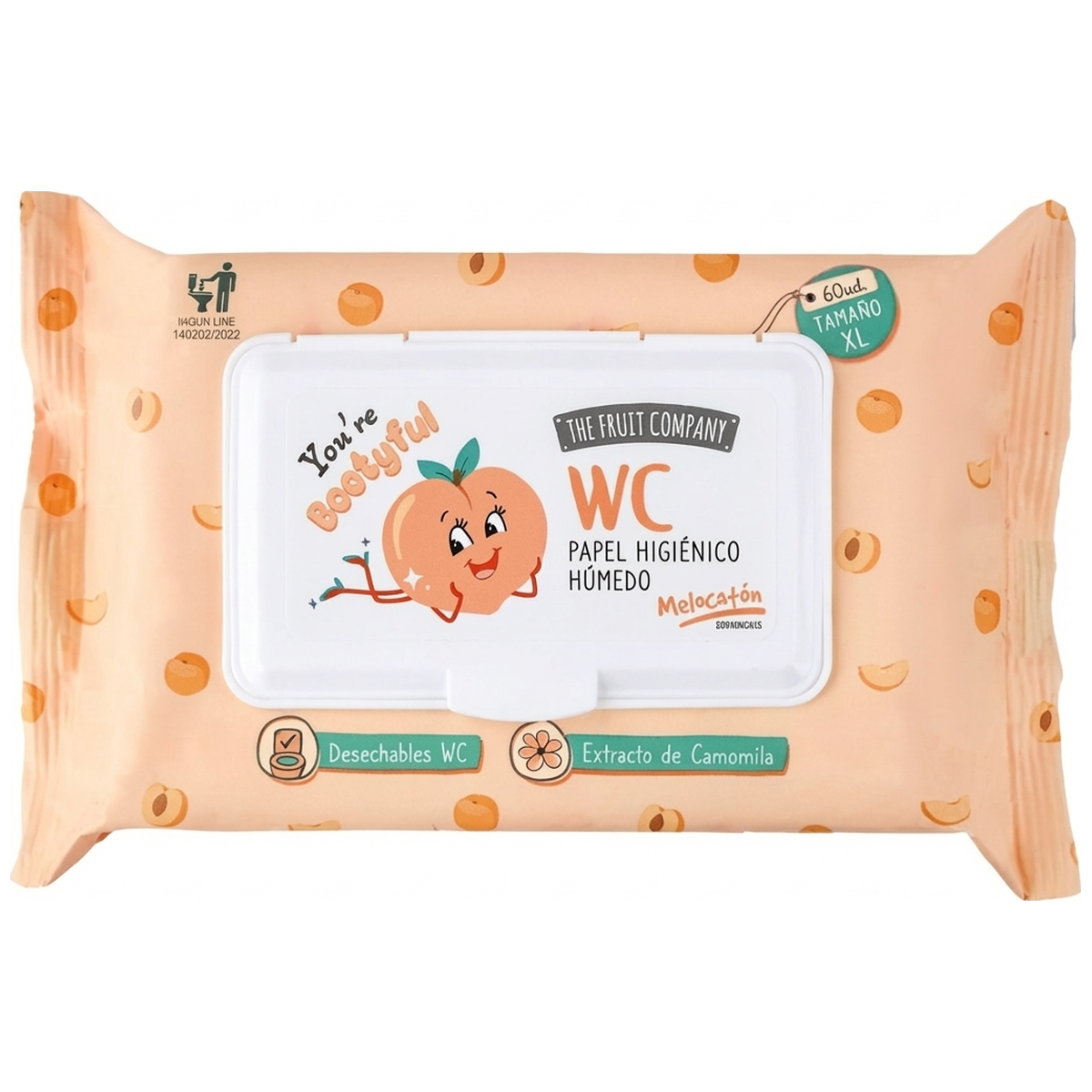 The Fruit Company Wet Wipes Peach